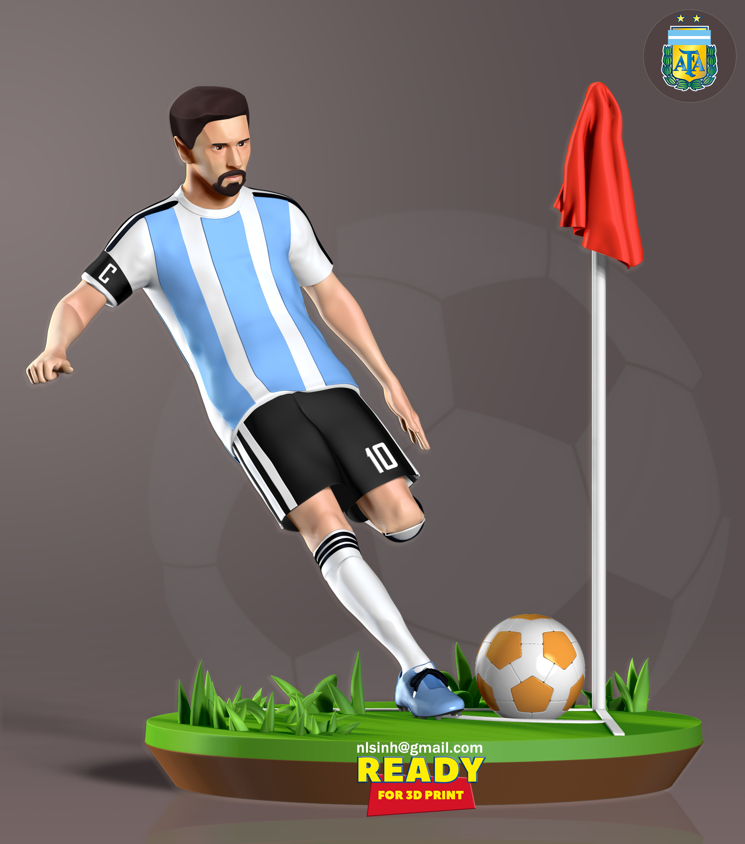3D file Lionel Messi 🏈 ・3D print design to download・Cults