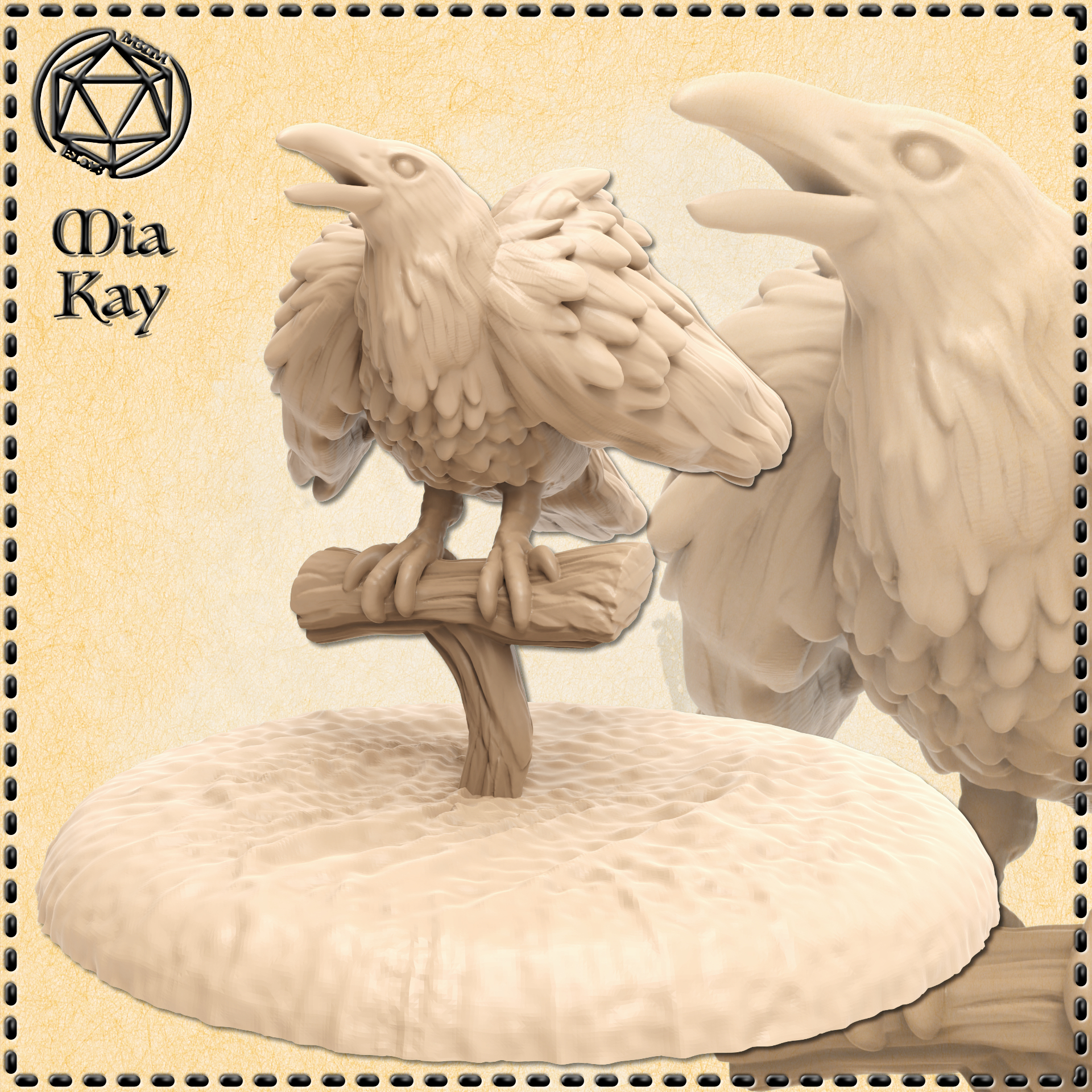 🐦 Raven Action・ STL File for ・Cults