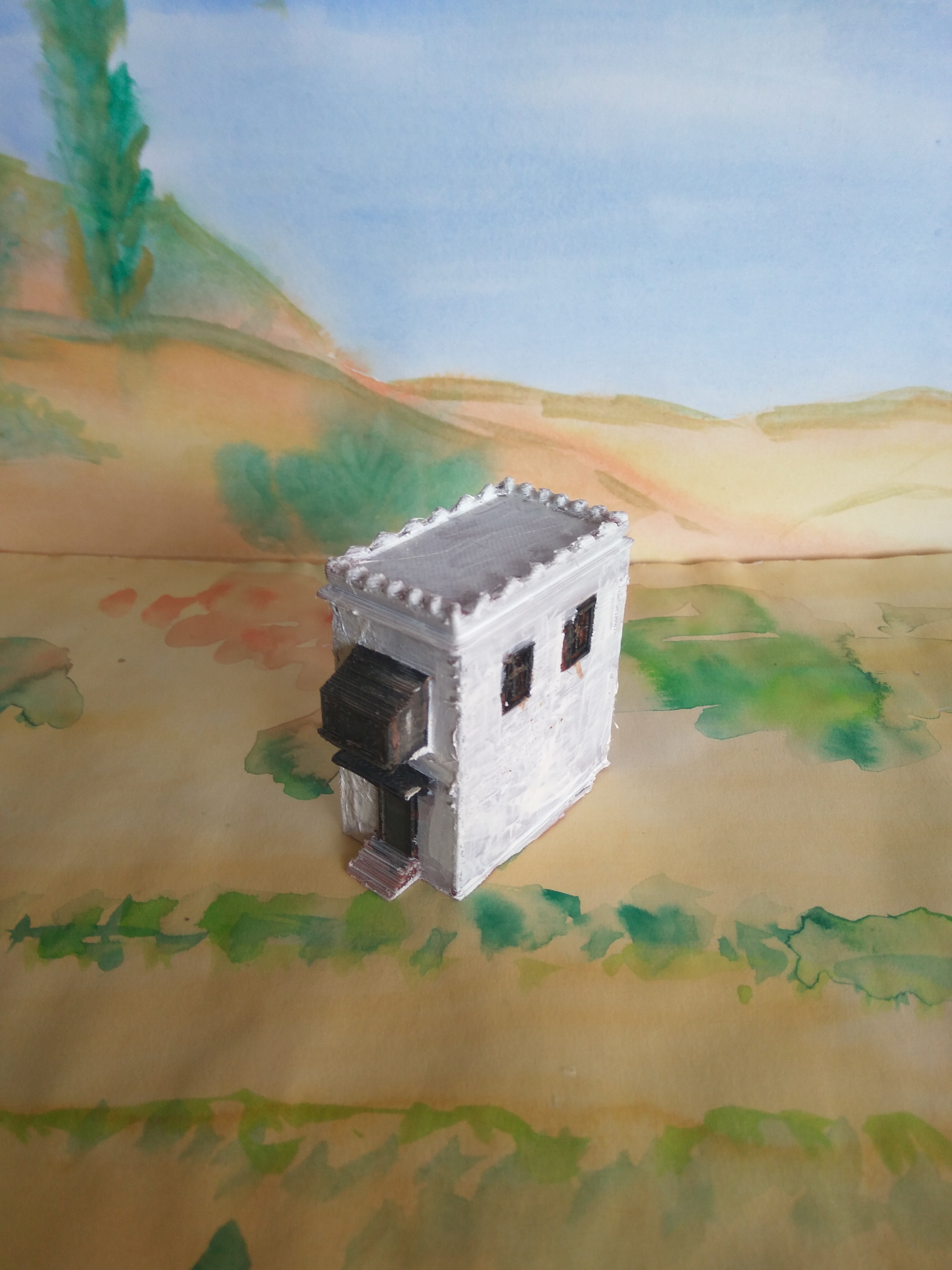 KIT MAISON RUSTIQUE POUR DIORAMAS DE CR CHE Imprim En 3D Fabriqu kit-maison-rustique-pour-dioramas-de-cr-che-imprim-en-3d-fabriqu