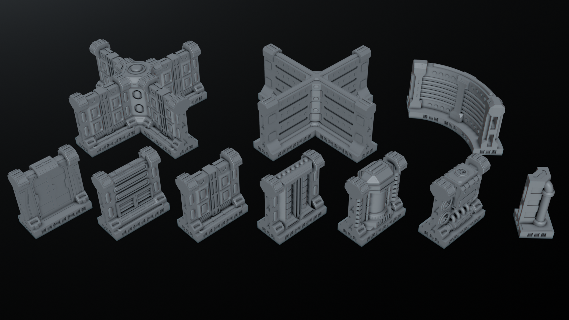 STL file Sci Fi Terrain Pack 🎲 ・Template to download and 3D print・Cults