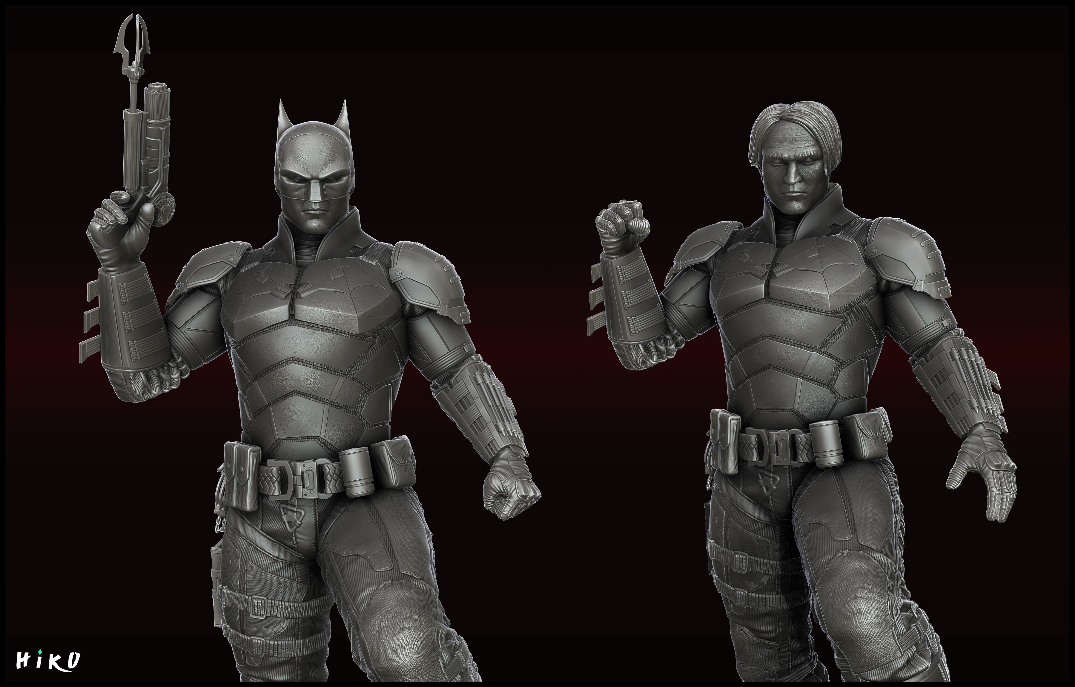 STL file The Batman 2022 - Robert Pattinson STL - 1-6 Scale 3D print ...