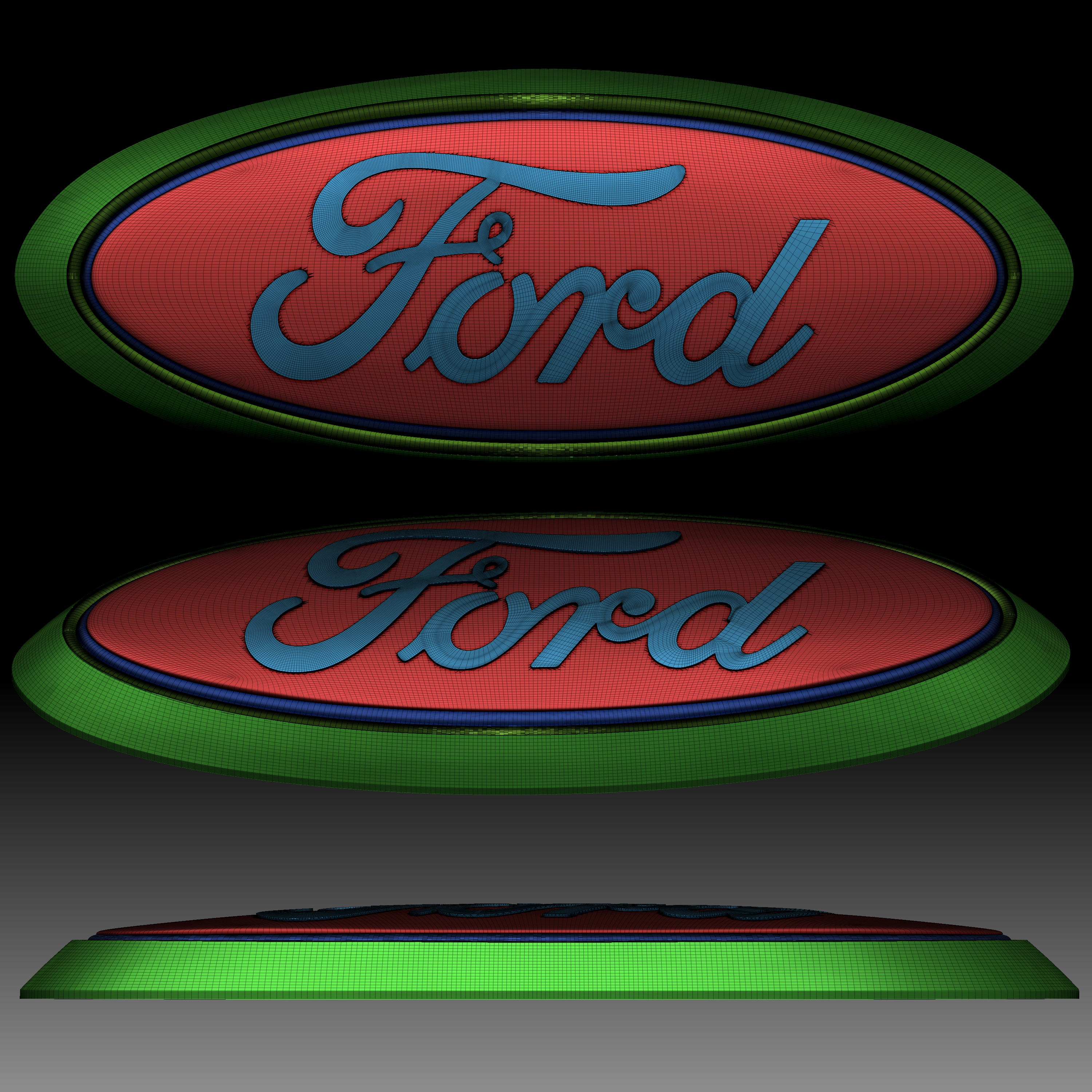 🚙 Logotipo de la marca de coches Ford para impresora 3D o router  CNC・Archivo 3D para Impresión 3D y Mecanizado CNC - Corte por láser・Cults, image size:3000x3000