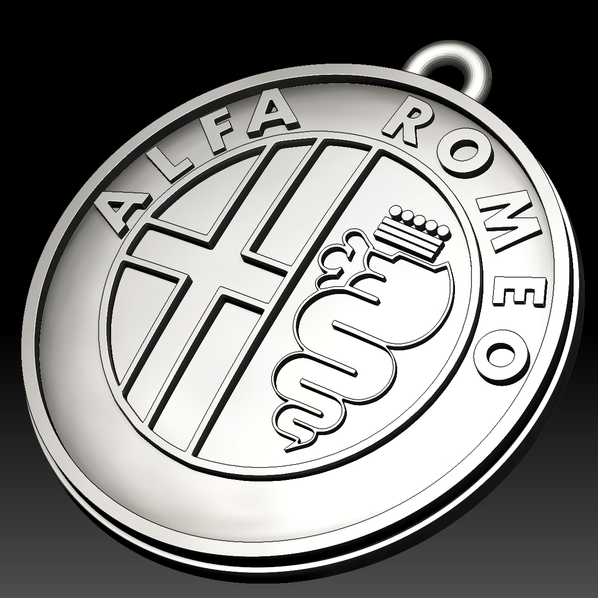 Adesivo Alfa Romeo 3D Ufficiale Logo 58 Mm