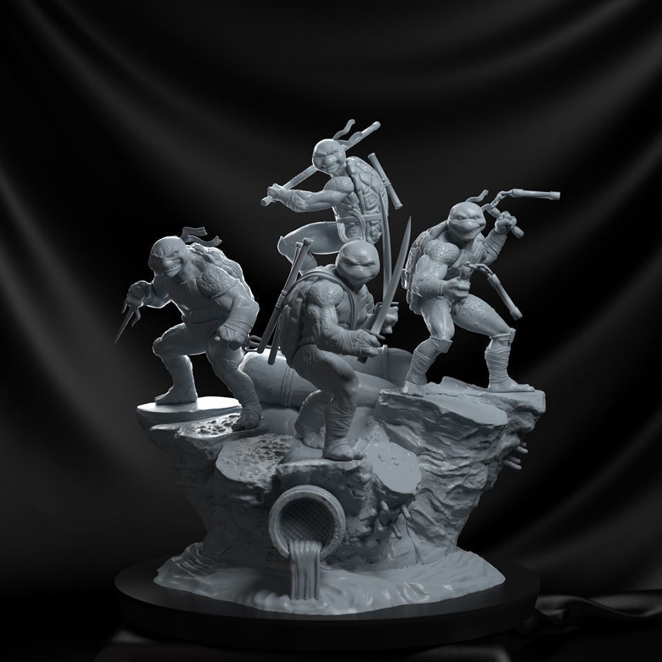 🥷 Teenage mutant ninja turtles diorama TMNT・ 3D File for ・Cults