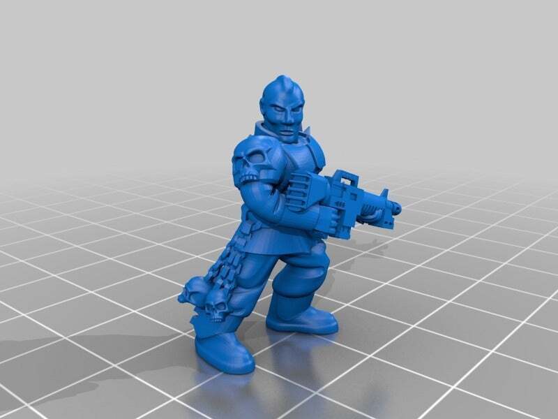 ⚔ Rifle Chaos cultists/ renegade traitor・Free STL File for ・Cults