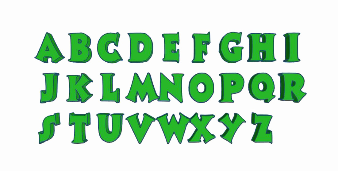 Archivo STL gratis LETRAS RUX 👽 ・Objeto imprimible en 3D para descargar ...