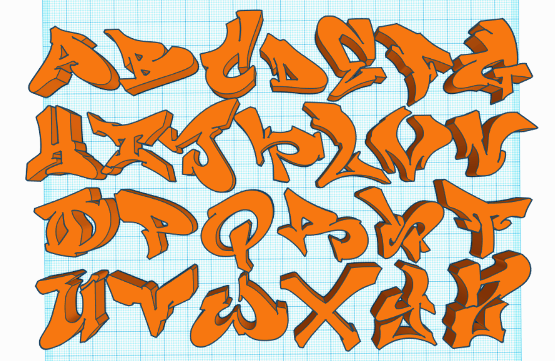 3d Graffiti Alphabetstile