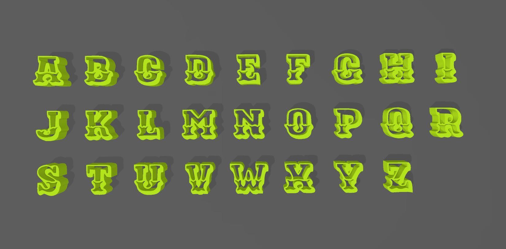 👽 WEST LETTERS・Free STL File for ・Cults