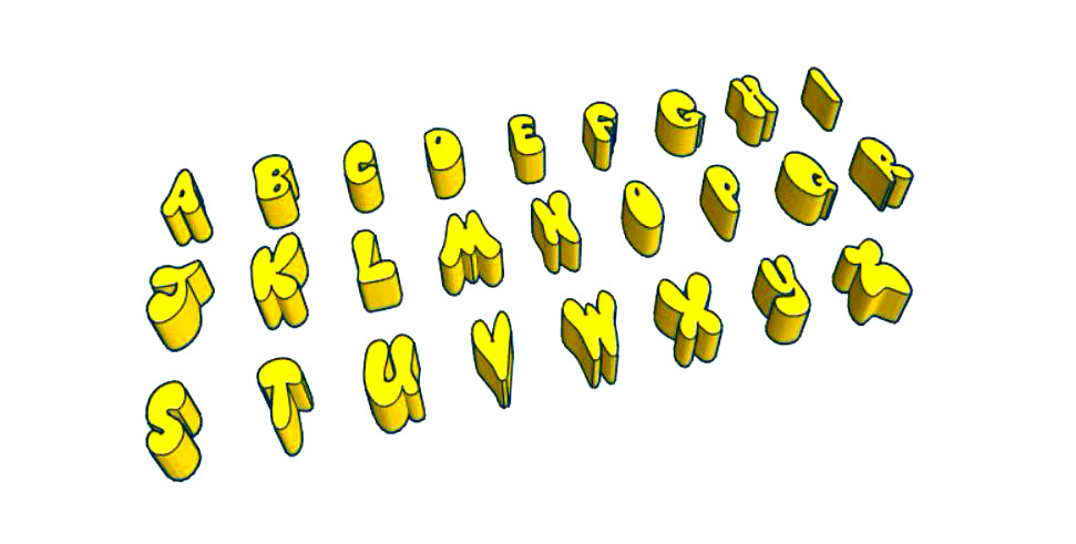Free STL file PLOP LETTERS 👽 ・3D printable model to download・Cults