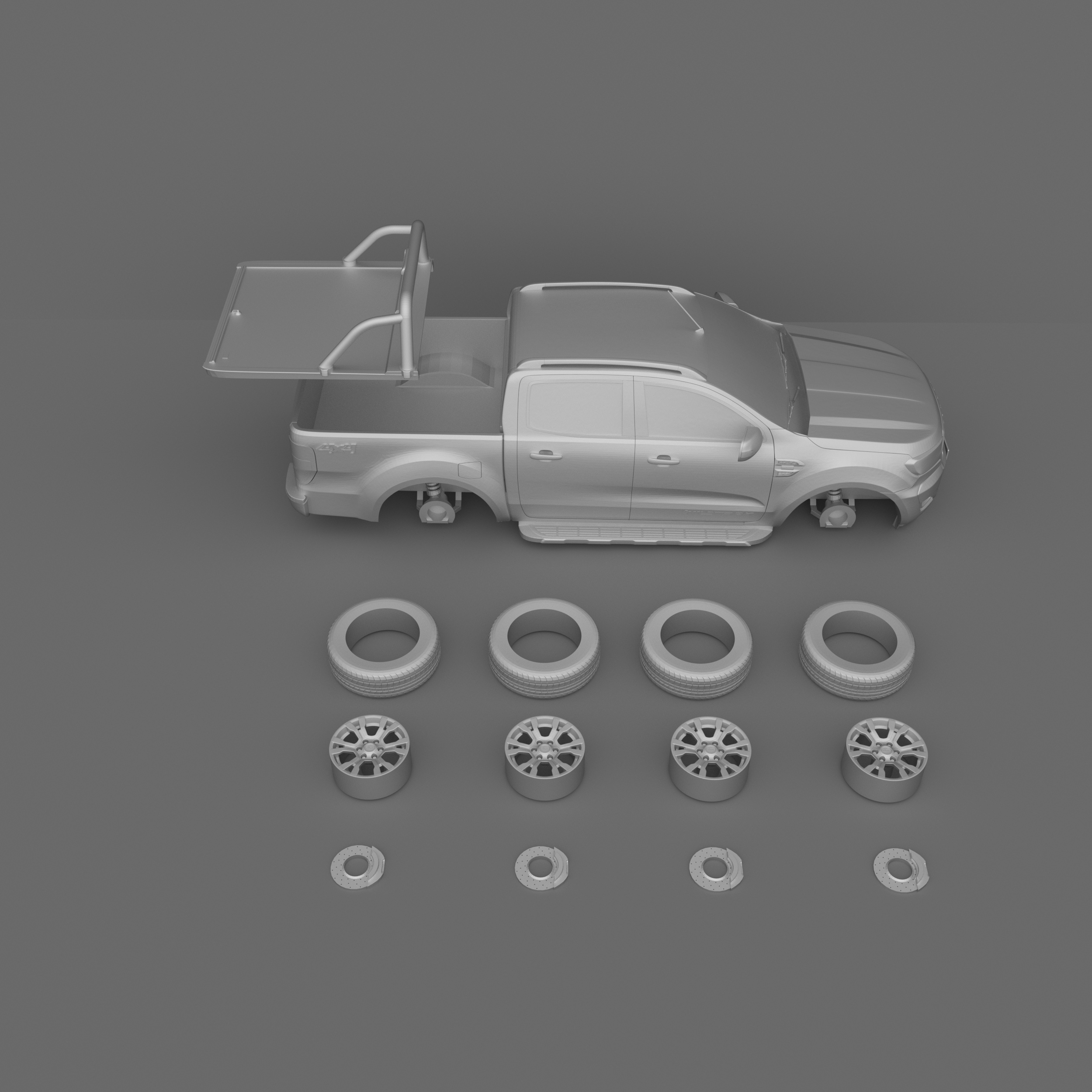 🚙 Ford Ranger Wildtrak 2015-2020 For 3D Print・Free 3D File for ・Cults