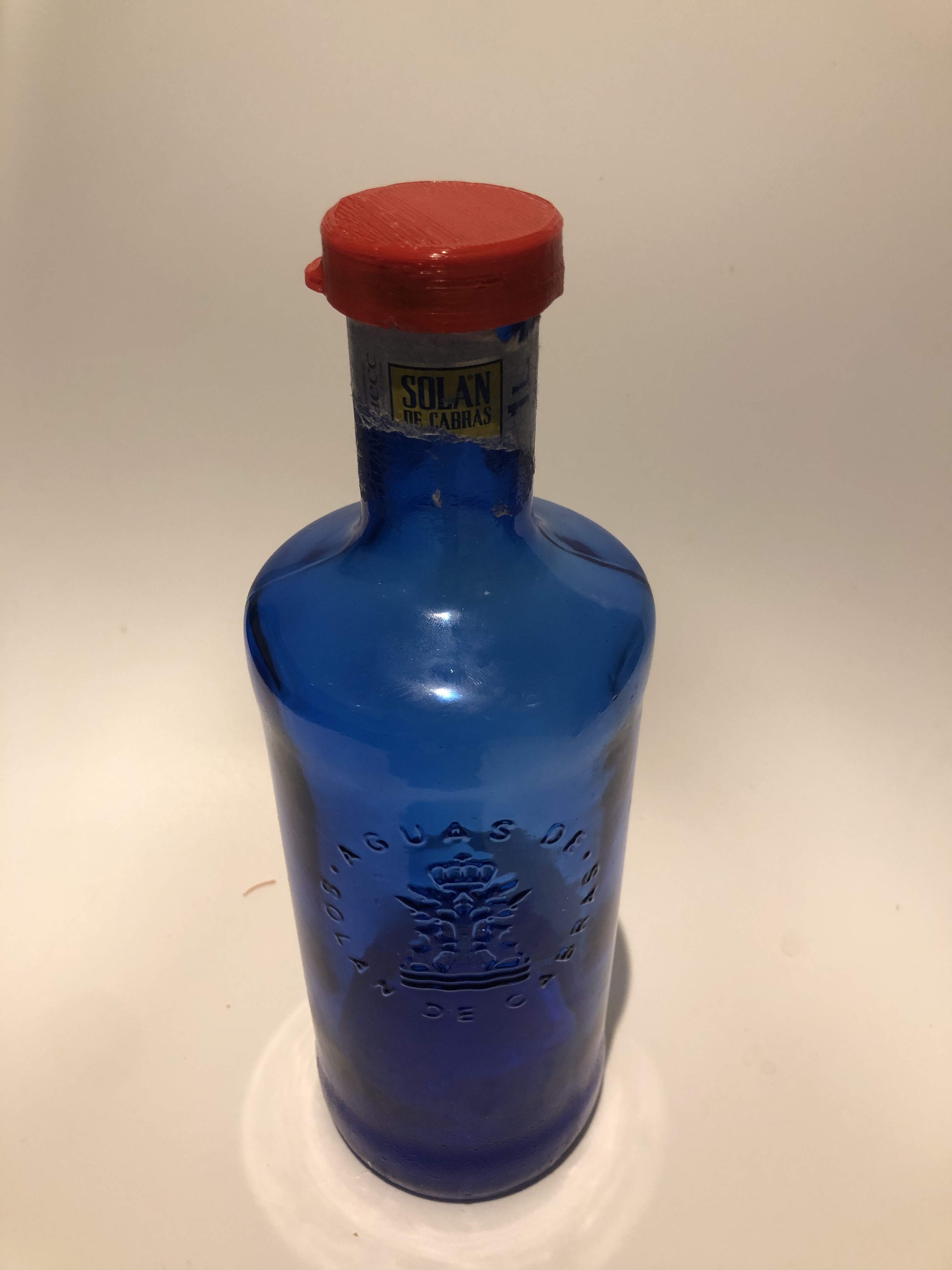 🐐 Bouchon de bouteille de chèvre verre bleu solan・Fichier STL pour ・Cults