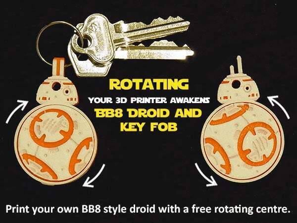 Free STL file Rotating BB8 Droid and BB8 Key Fob 🤖 ・3D printing idea to ...
