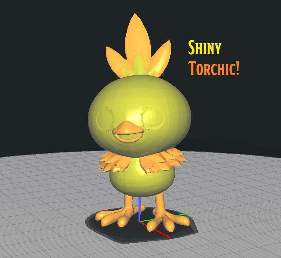 🐉 Torchic - Dual Extrusion・Free STL File for ・Cults