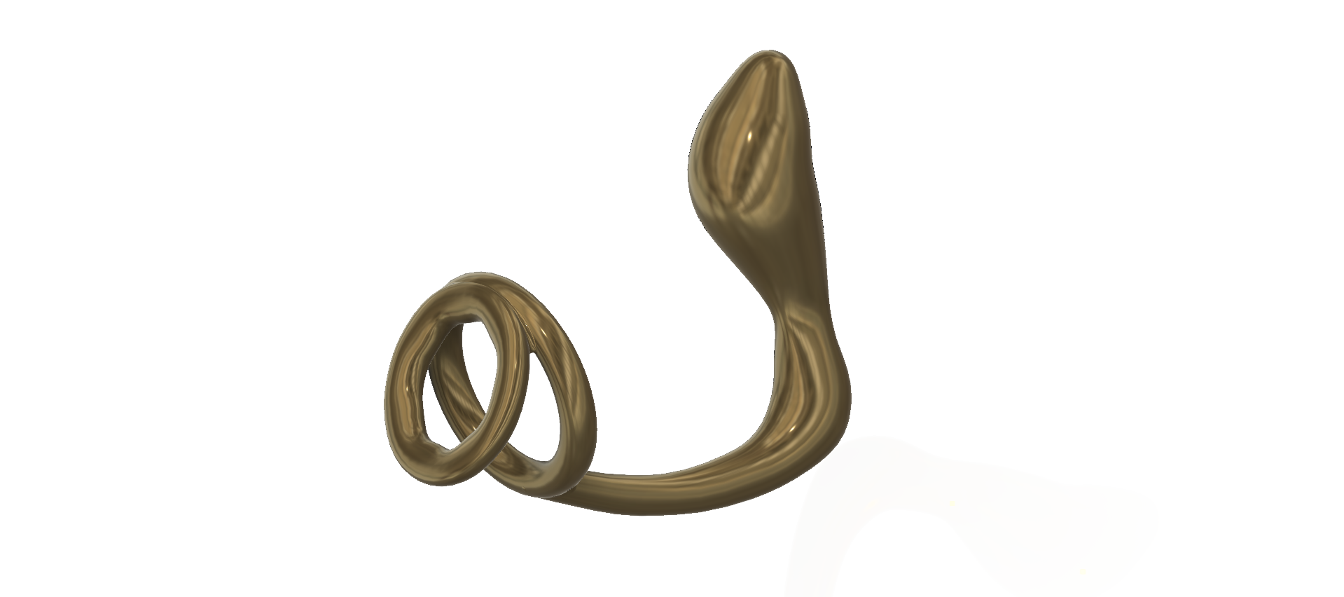 male Double Loop Anal Plug Male Man's Prostata Massage Butt ap-33 3d print cnc STL File for Cults male Double Loop Anal Plug Male Man's Prostata Massage Butt ap-33 3d print cnc STL File for Cults
