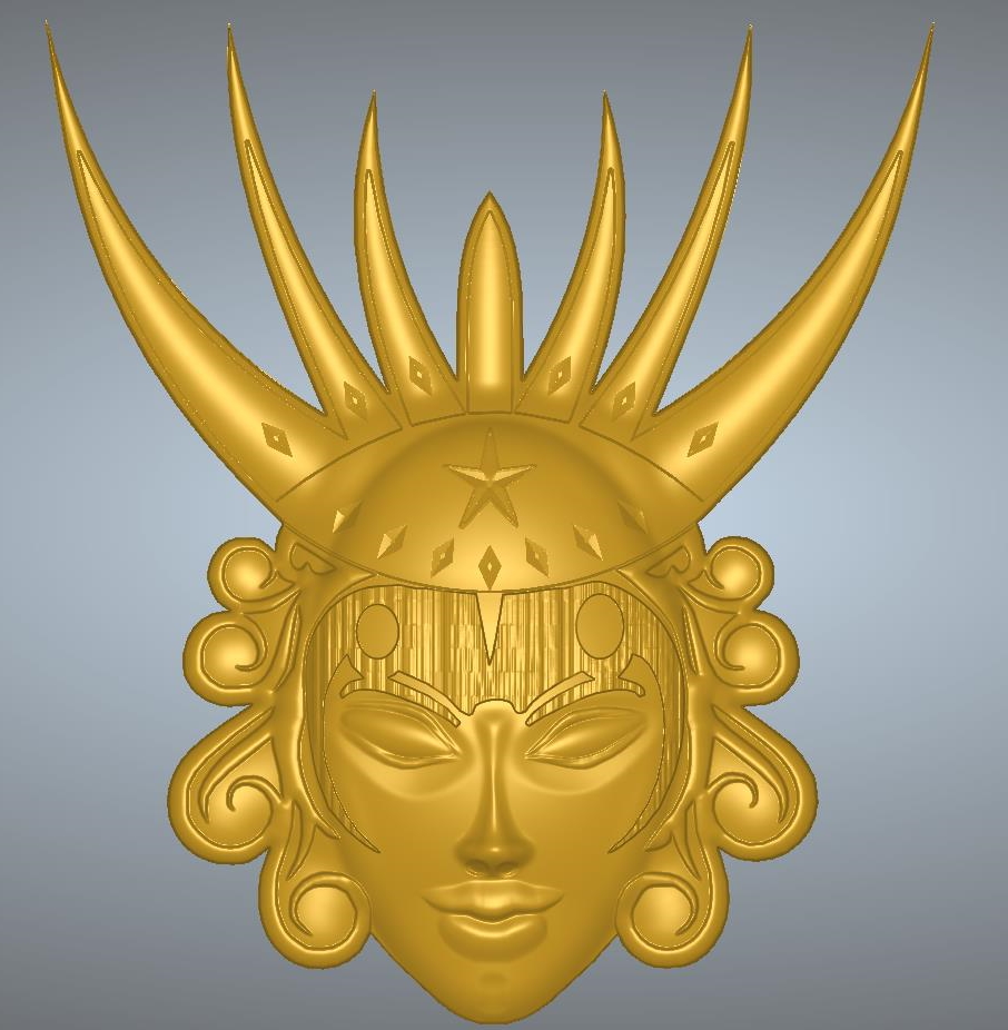 STL file Battle Queen Bas-relief original real 3D Relief Round Rope For ...