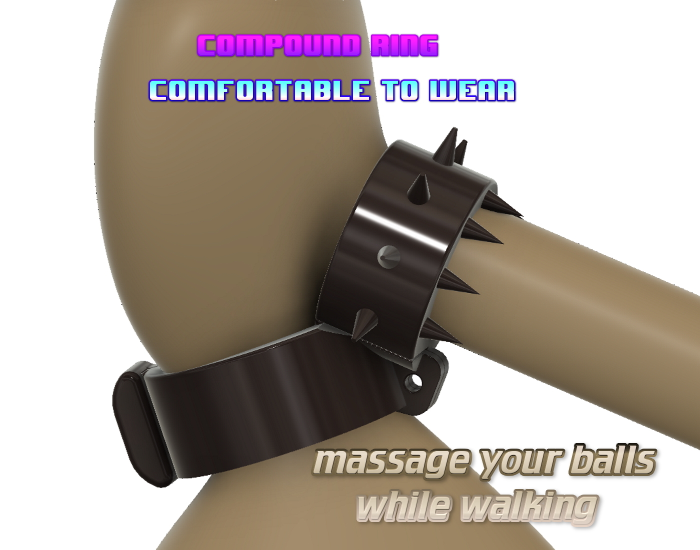 Scrotum Fixation allday BDSM Bondage Male Ring Chastity Belt Cock Penis  Ring Testis Restraint Cock clamp ring Ball Stretcher balls holder  scr-126B-1 3d print cnc STL File for Cults