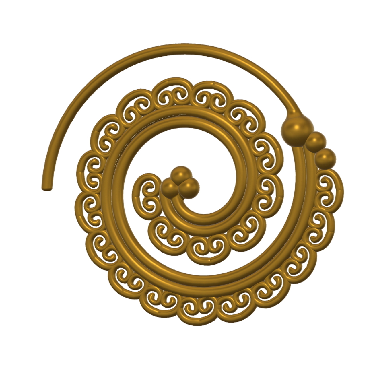 💍 Brincos - Espiral Cigana Tribal Étnica Indiana - Brincos de Declaração  femJ-69 3d-print e cnc・Arquivo STL para ・Cults, image size:1300x1286