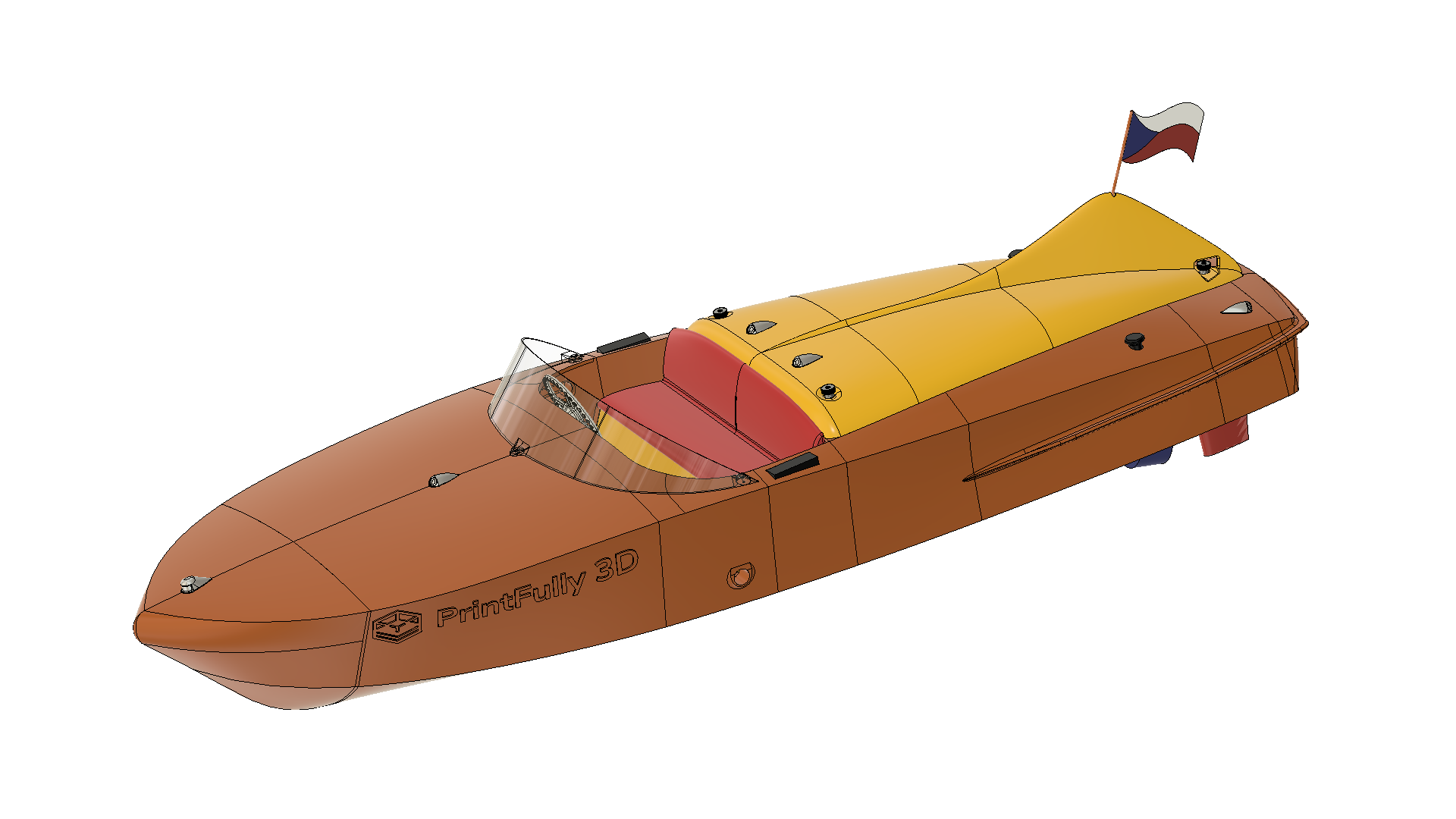 Free STL file RC Boat MONCY 🛥️ ・3D printing model to download・Cults