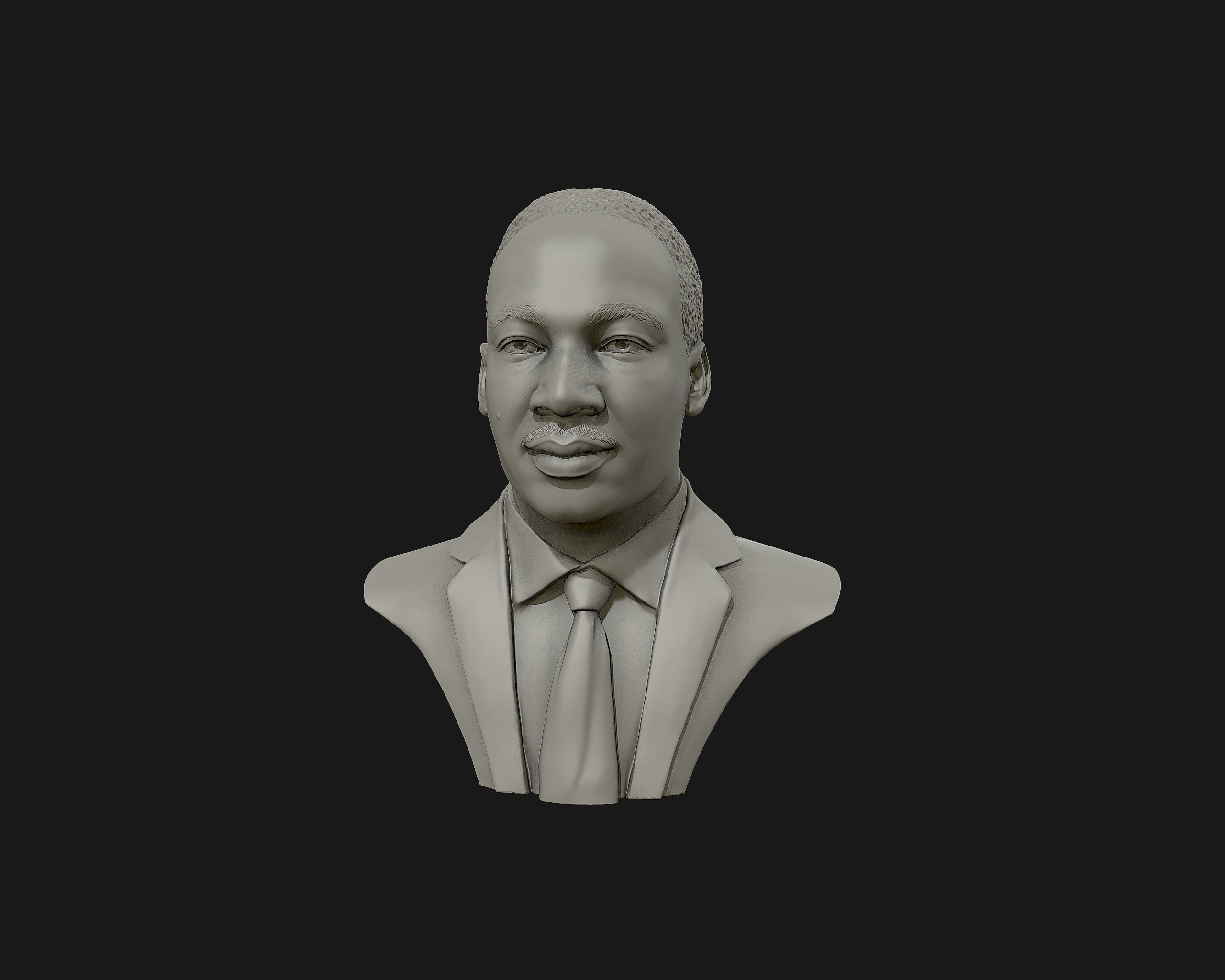 🤴 Martin Luther King head sculpture ready to 3D print・ STL File for ・Cults
