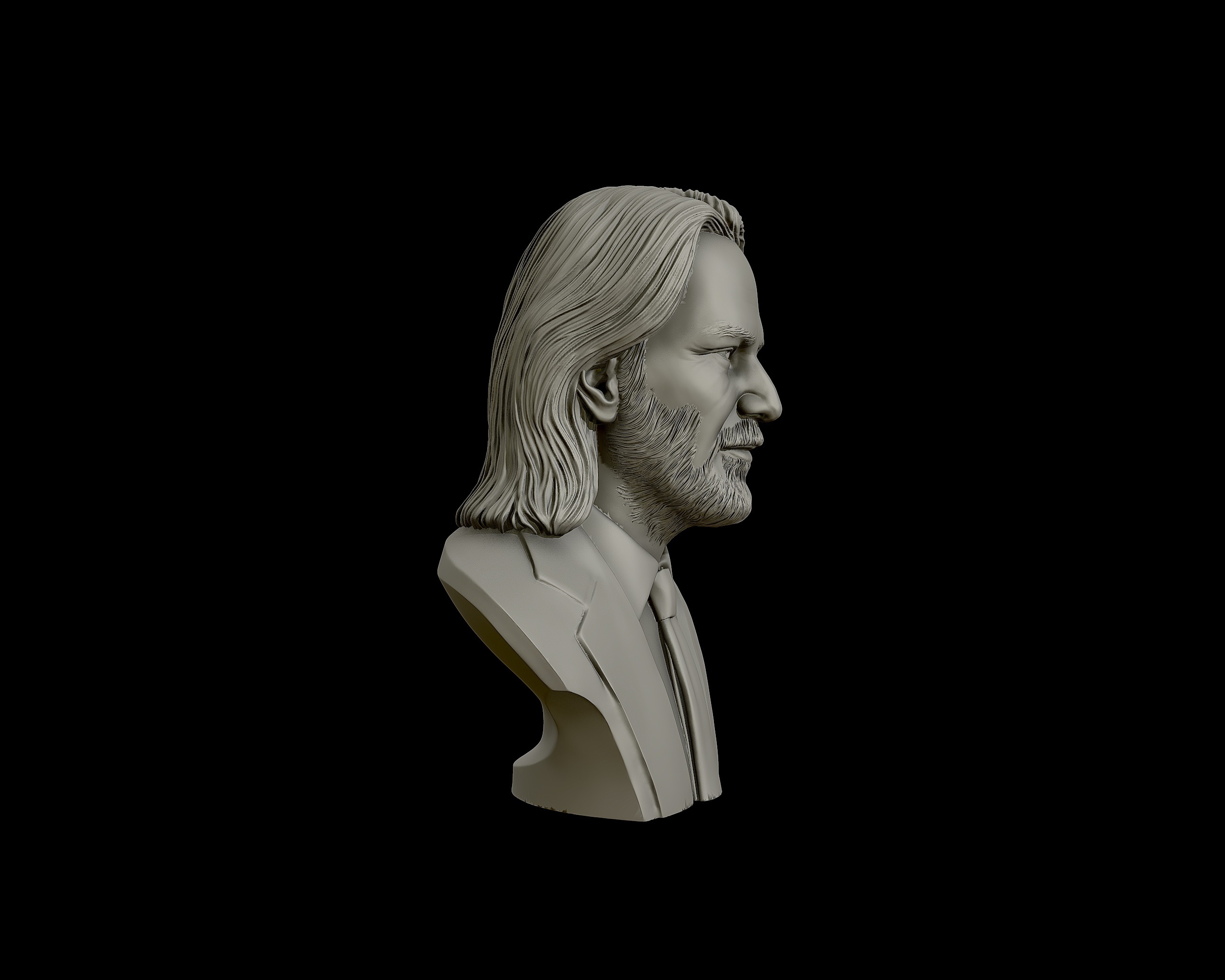 Keanu Reeves Stl Fichier STL Sculpture portrait 3D de Keanu Reeves 🗿 (OBJ)・Objet ...