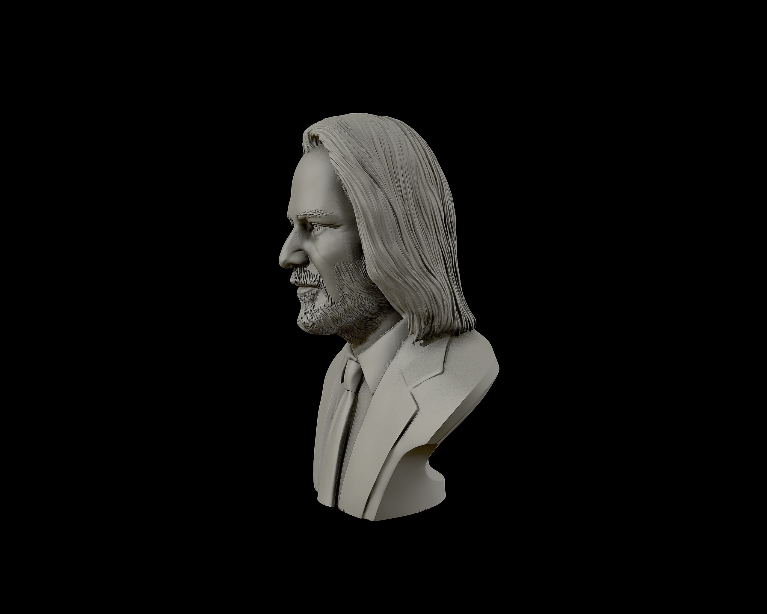 Keanu Reeves Stl 🗿 Sculpture portrait 3D de Keanu Reeves・Fichier STL pour ・Cults