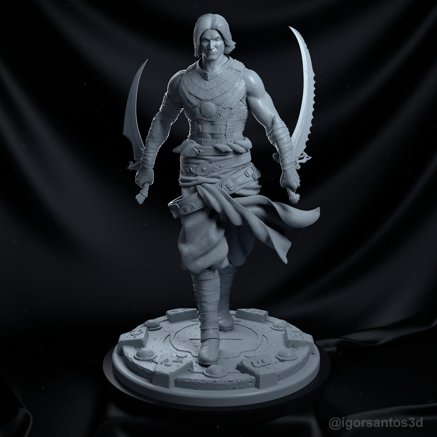 Prince of Persia: Warrior Within フィギュア Prince of Persia Warrior Within Statue 3D model 3D printable