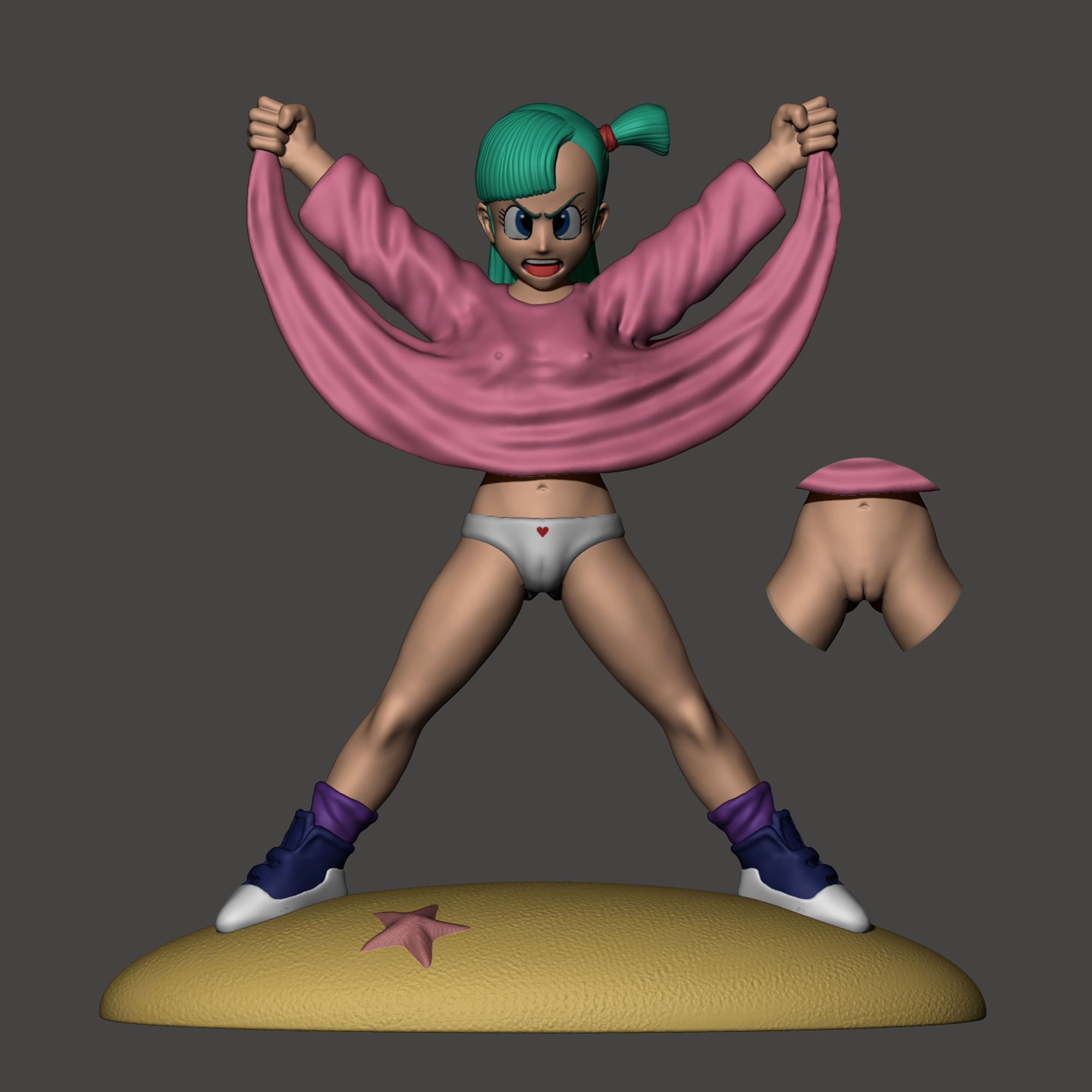 Fichier STL Bulma flashe Maître Roshi Partie 1 💬 ・Design imprimable en 3D  à télécharger・Cults