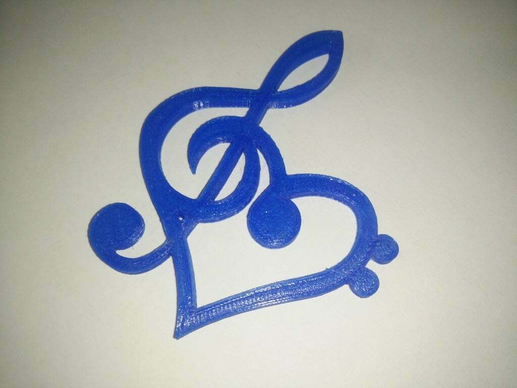 🎵 Music Key Heart・Free STL File for 3D printing and CNC machining ...