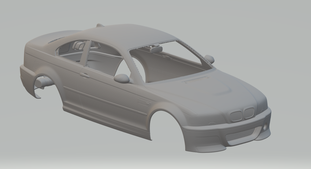 🚗 BMW M3 E46 CSL・ STL File for ・Cults