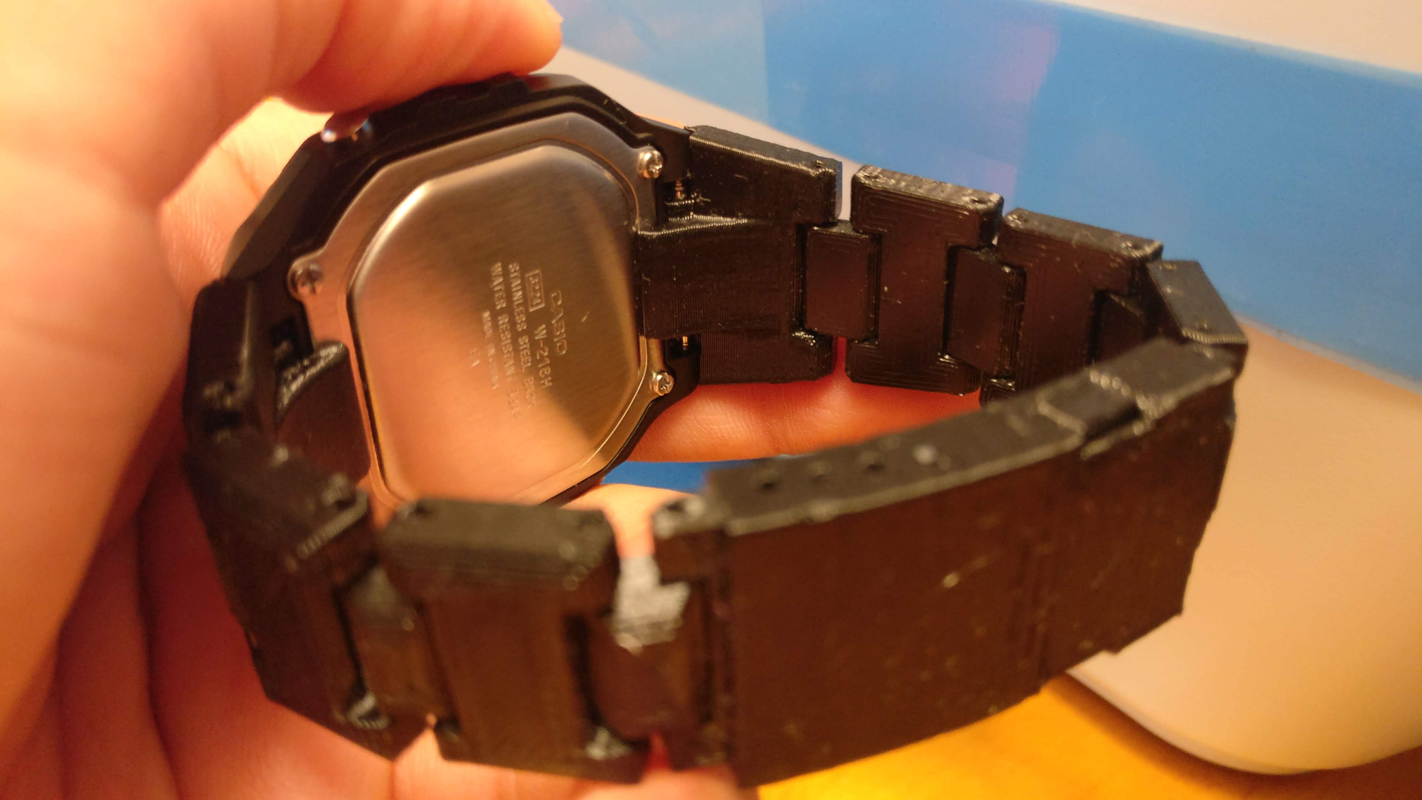 ⌚ Casio W218H Combi-style bracelet・ STL File for ・Cults