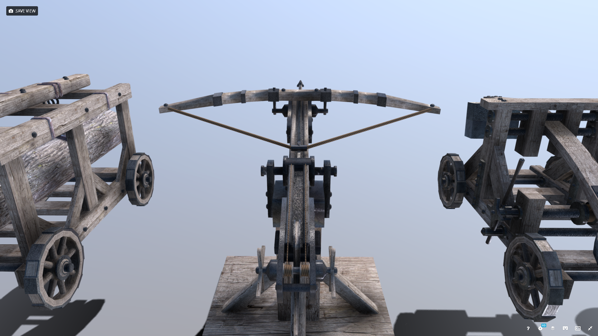 🔫 Pack d'armes de siège médiéval・Fichier STL pour ・Cults, image size:1920x1080