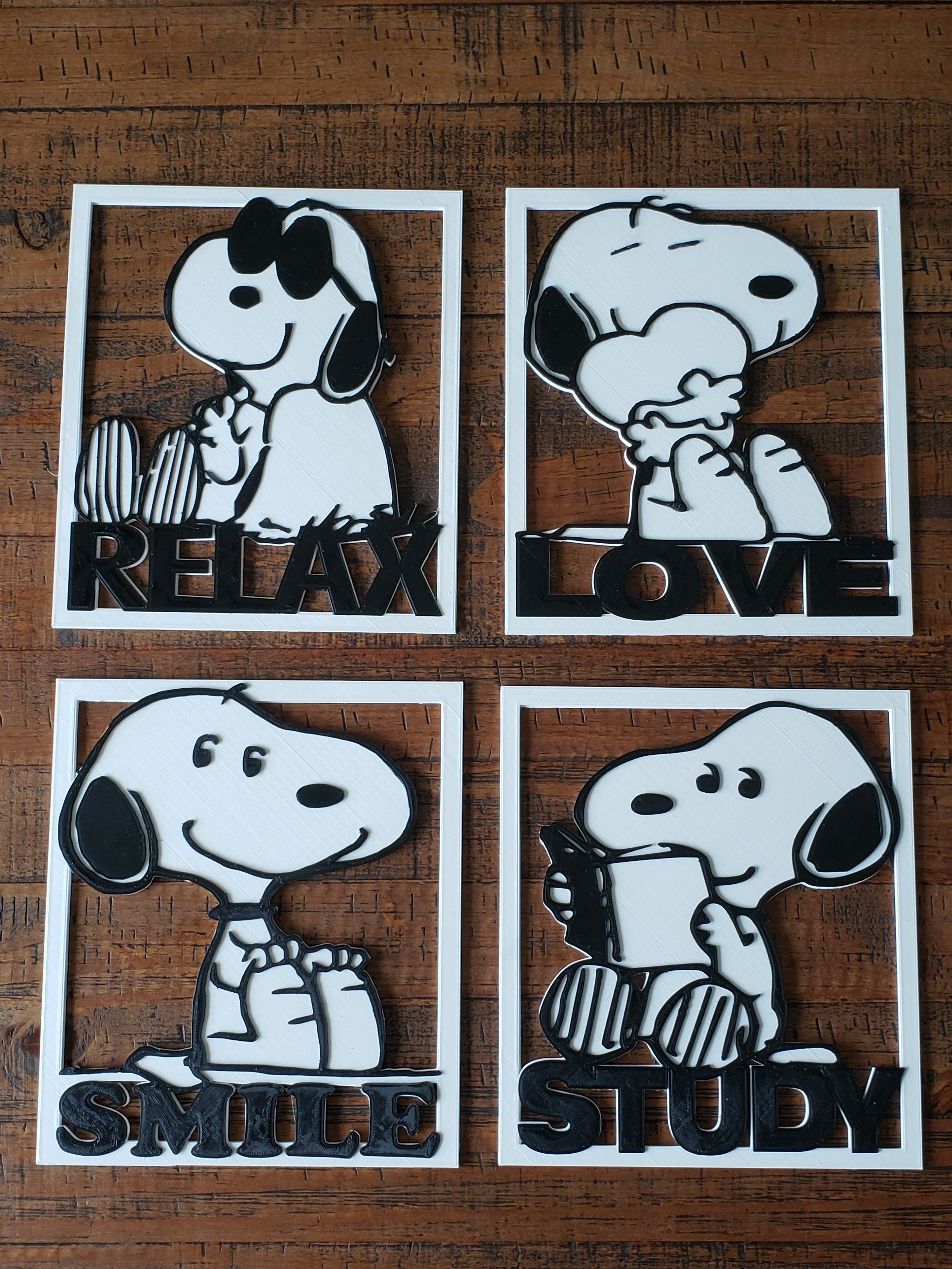 🎨 Snoopy decorative frames・ STL File for ・Cults