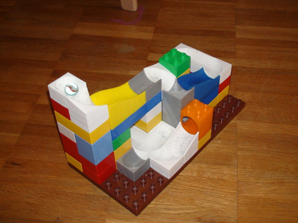 Free STL file Duplo compatible marble run system 🏃 (SCAD)・3D printable