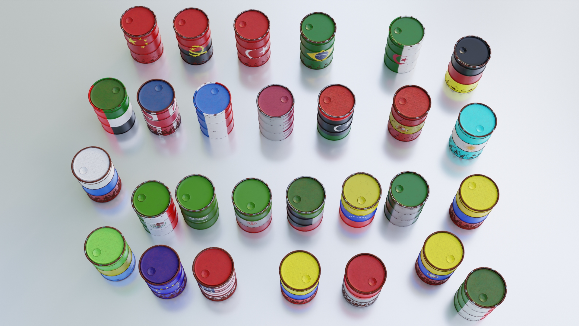 STL file Steel Drum Gas Barrel Gasoline Drum 🥁 (OBJ)・3D print model