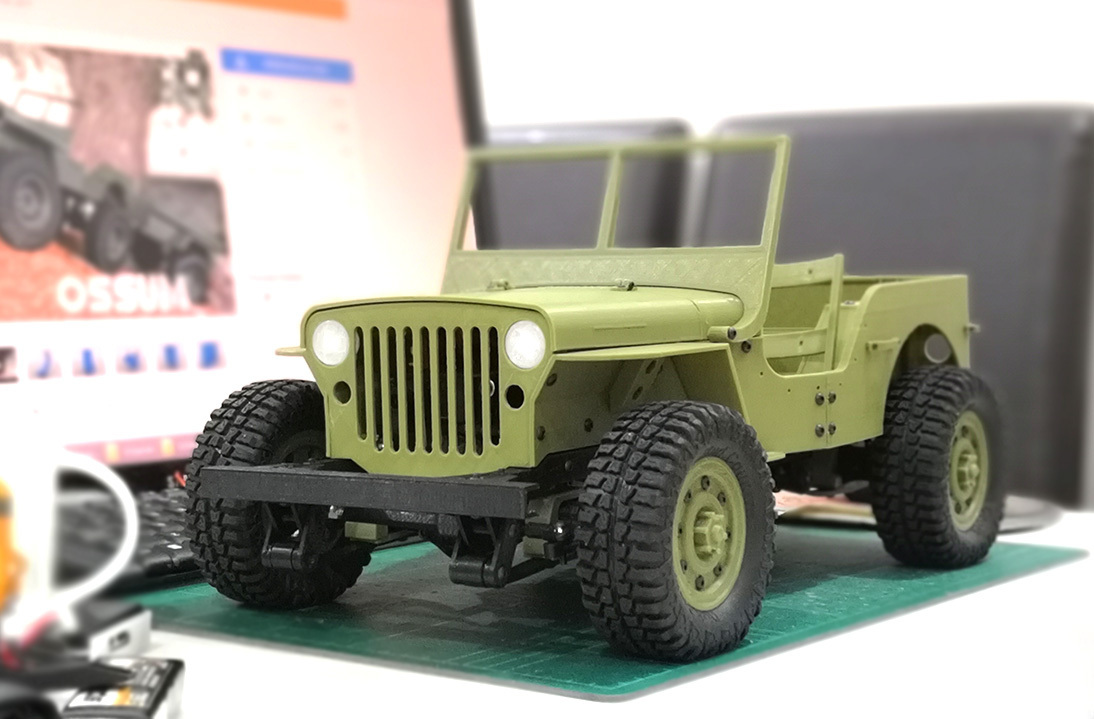 🚗 Parts for 133% Ossum Jeep to fit RC 1/10・Free STL File for ・Cults