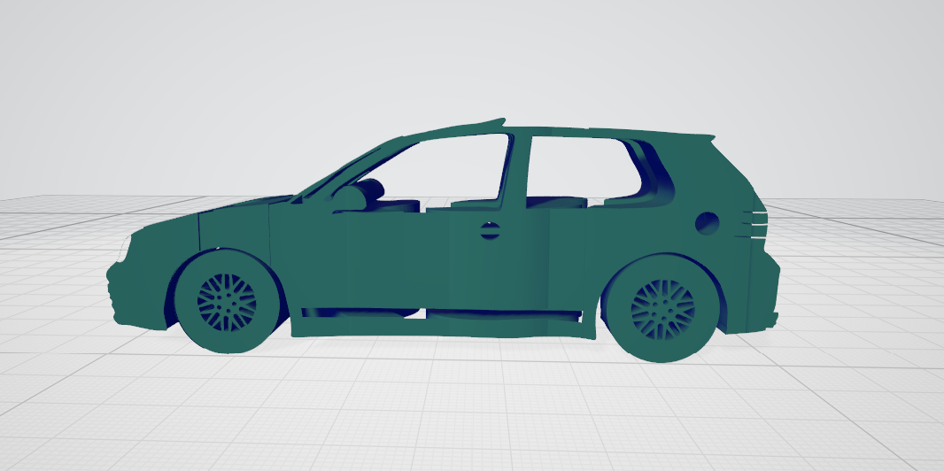 🚗 Volkswagen R-32 Logo & Silhouette・ STL File for ・Cults