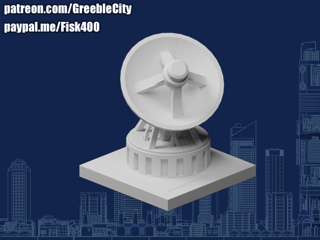 Free STL file GreebleCity: Radar Dish 🏛️ ・3D print object to download・Cults