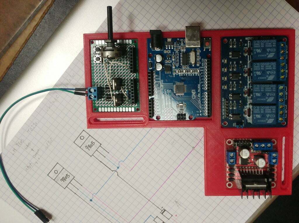 Free STL file Arduino uno R3 bracket - 4 relay card - H-bridge L298 ...