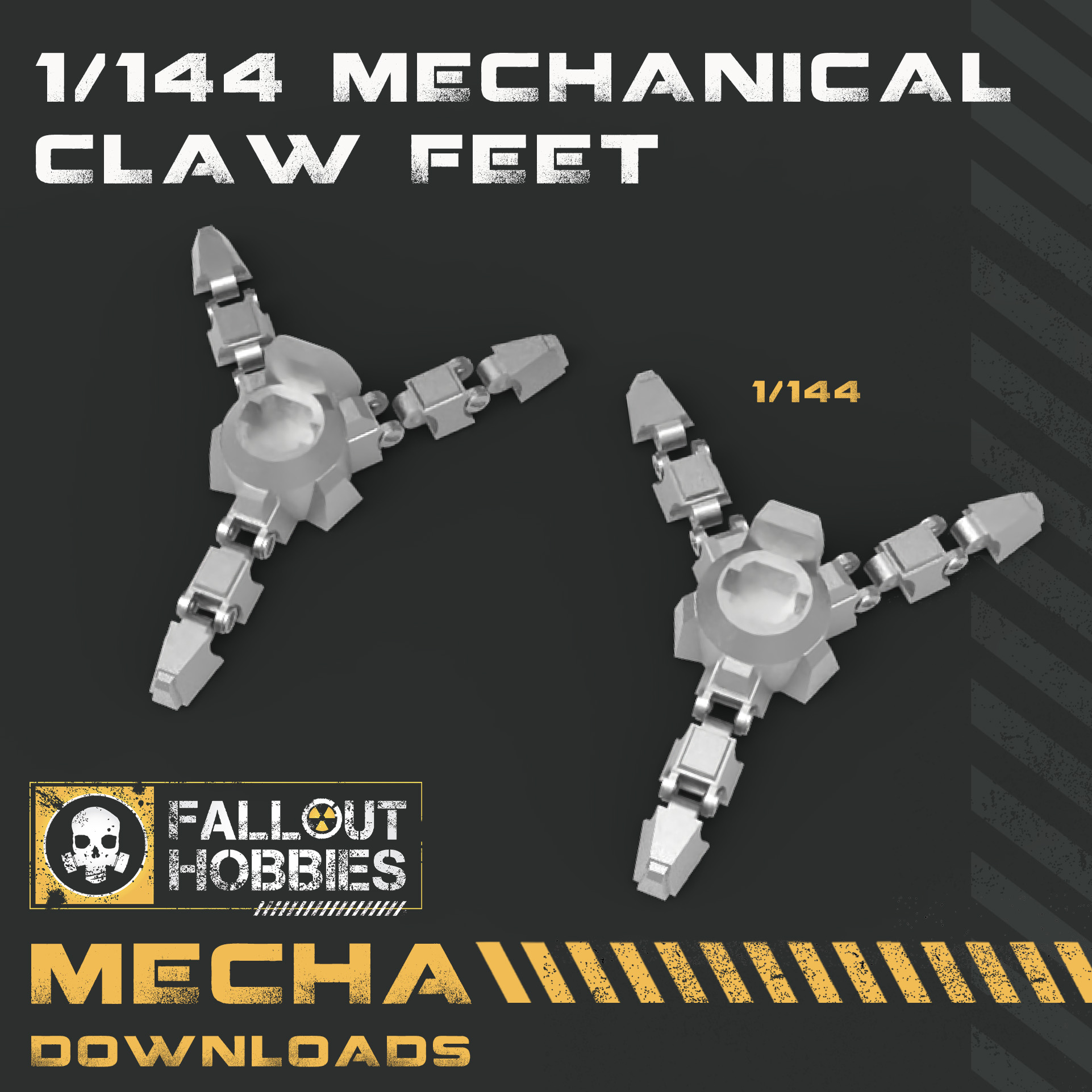 3D file 1/144 Mecha Claw Feet Conversion 🦶 ・3D print design to download ...
