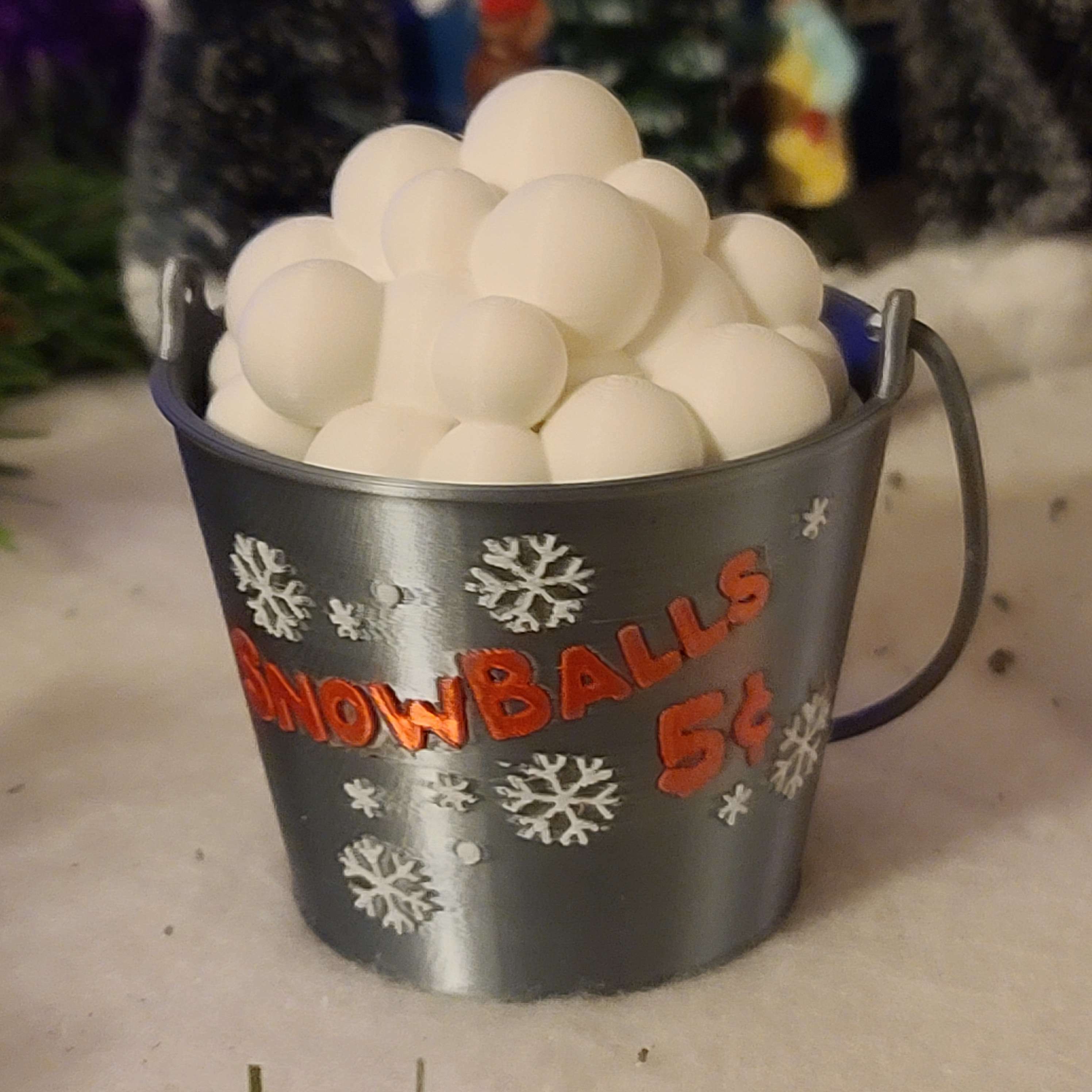 🪣 Snowball Bucket Ornament or Candy Dish - AMS Prepainted Included・Free ...