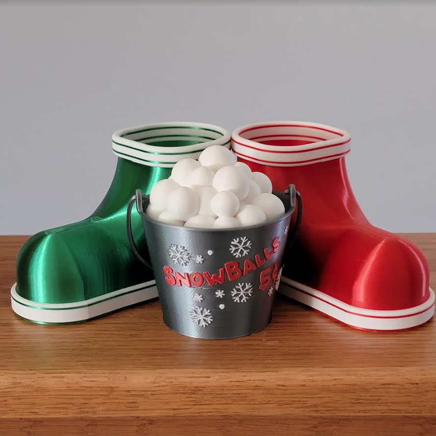 🪣 Snowball Bucket Ornament or Candy Dish - AMS Prepainted Included・Free ...