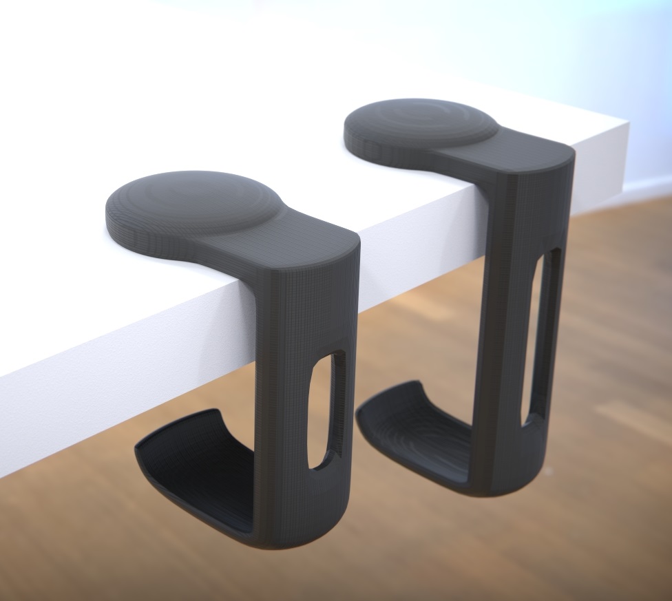 👛 Minimalist Purse Bag Desk Hook・ STL File for ・Cults