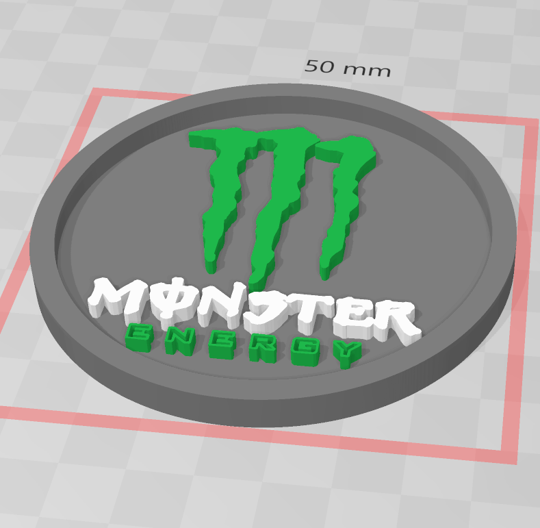 👹 Medaillon Monster Energy・Free STL File for ・Cults