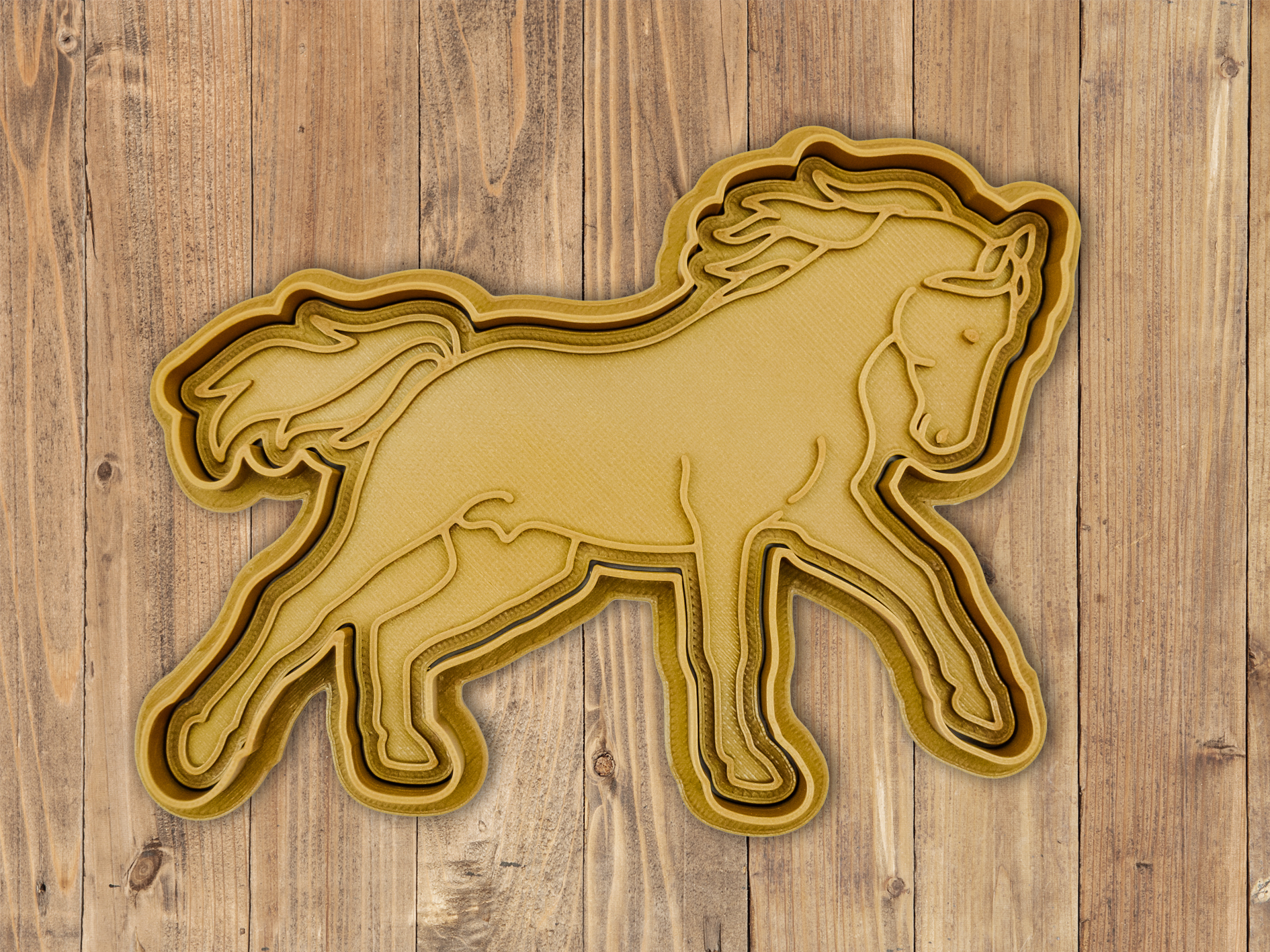 🐎 奔跑中的阿拉伯马饼干刀/邮票・文件用于STL 三维打印・Cults, image size:1890x1417