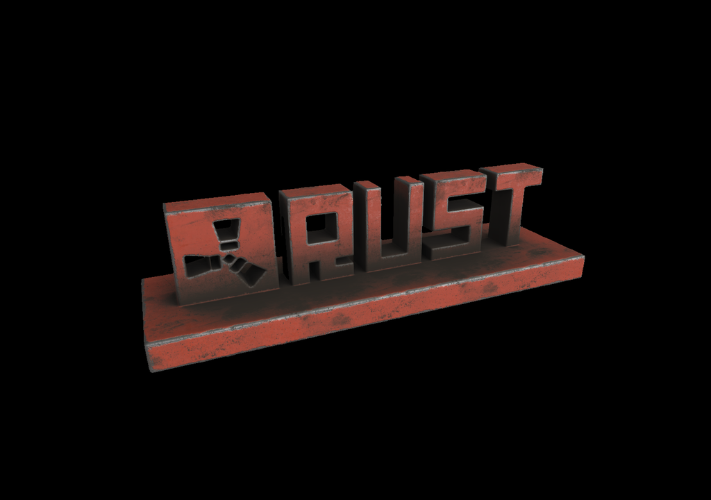 🎲 Logo Rust・Free STL File for ・Cults