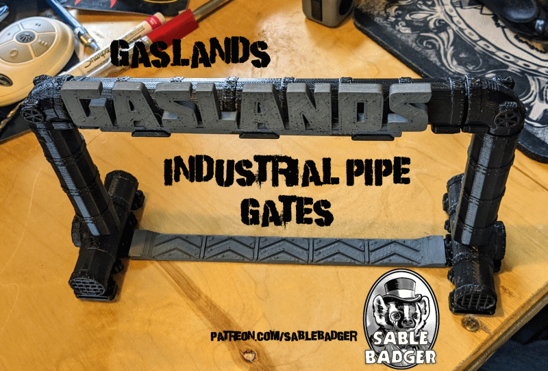 🎲 Gaslands - Industrial Pipe Gates・Free STL File for ・Cults