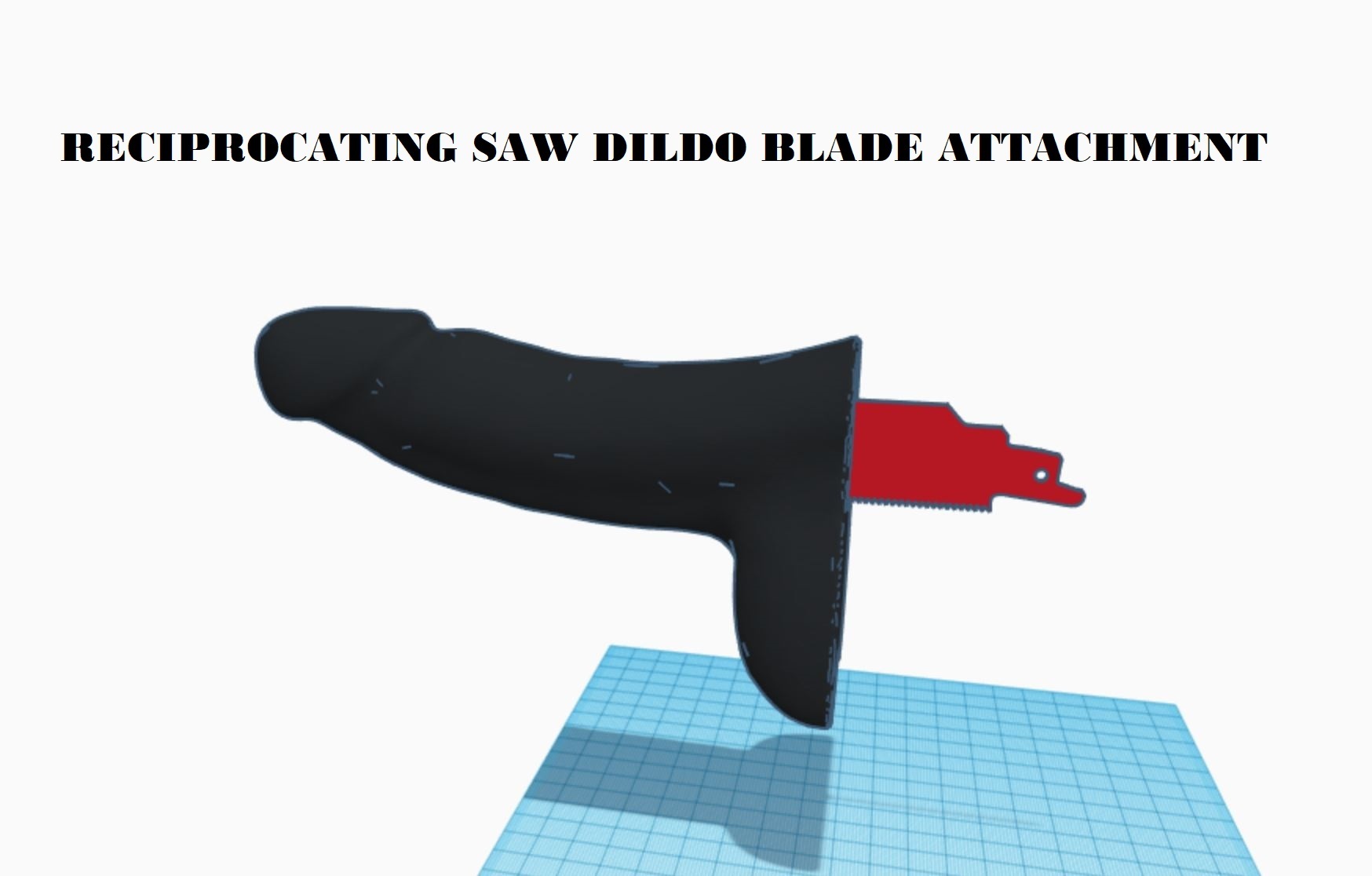 🪚 Reciprocating Saw Dildo Attachment *CAUTION*・ OBJ File for ・Cults
