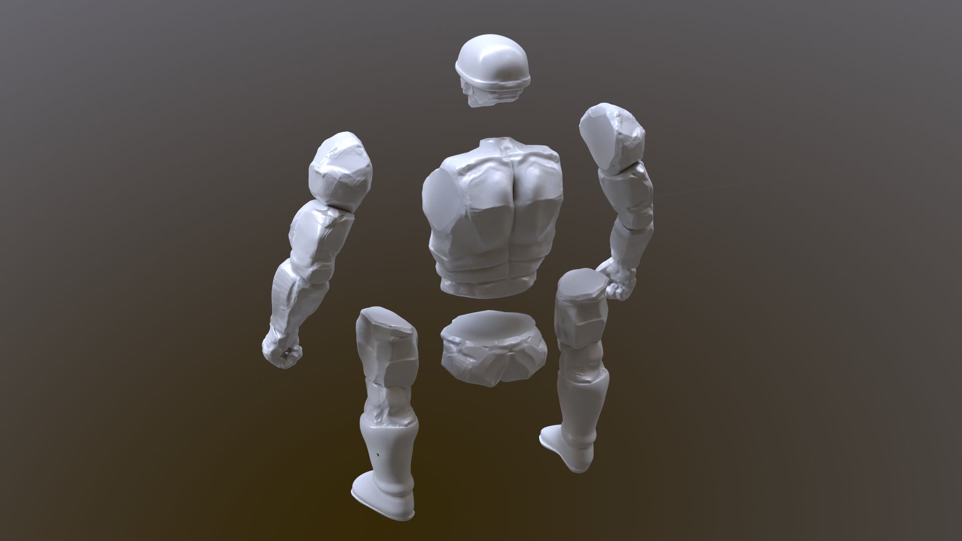 🪨 Rock Soldier TMNT 1987 TV series rigged and splitted・ 3D File for ・Cults
