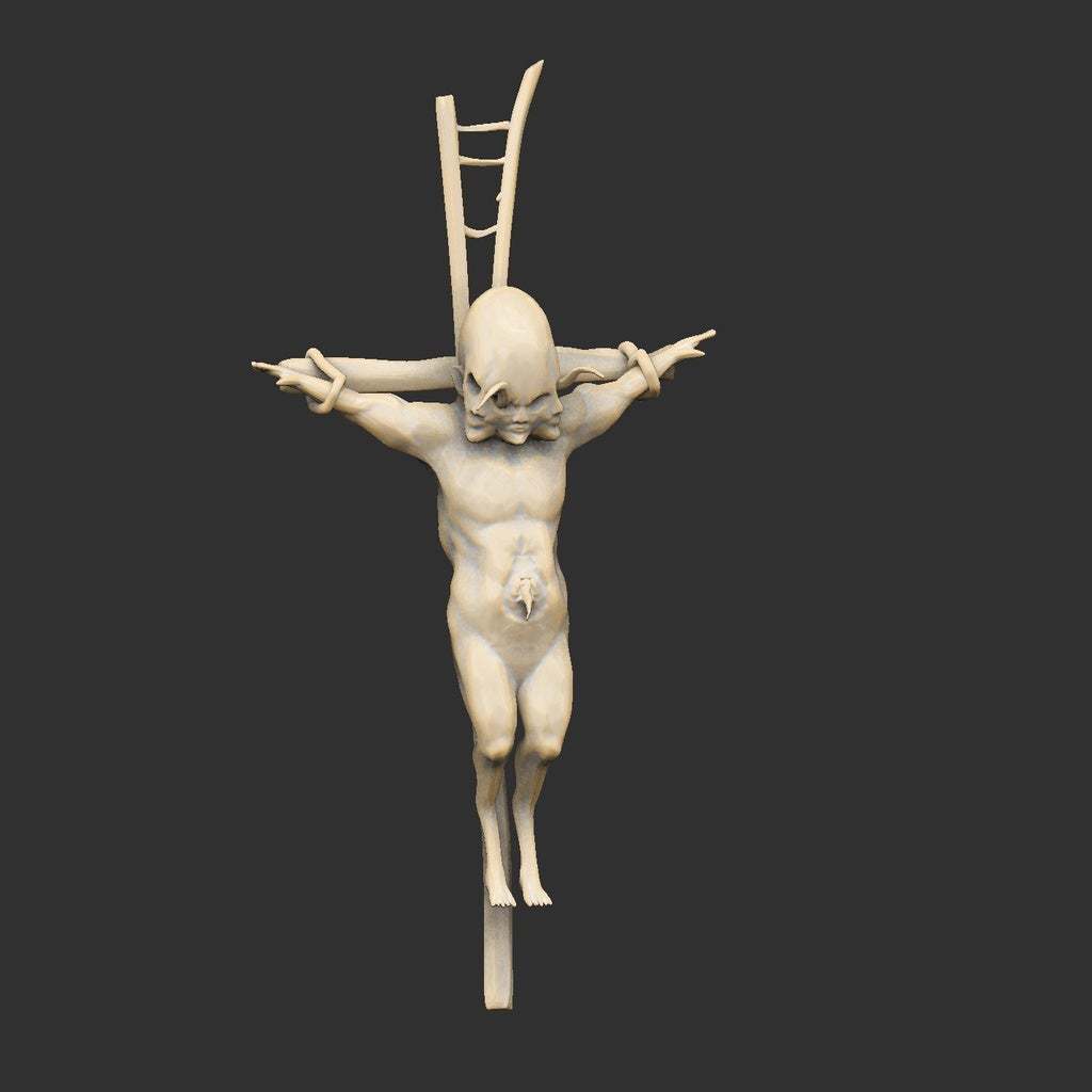 👶 Crucified Demon Baby・Free STL File for ・Cults