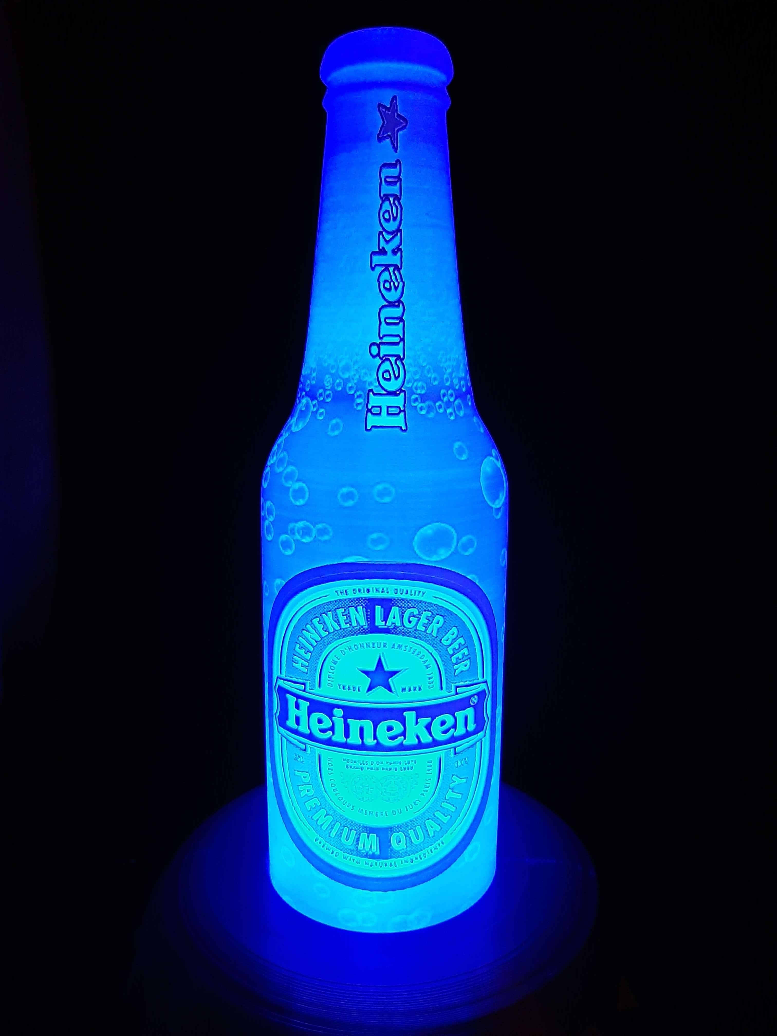 Haniees レジンアート ボトルアート\" heineken\"  sizeー2 🍺 Lithophanie Heineken beer bottle・ STL File for ・Cults
